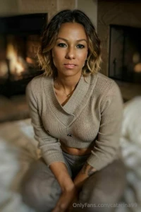 Unwinding in comfort radiating effortless charm