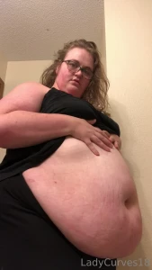 ladylovesbigcock - Do you like fat girl belly play if not then don t watch this 