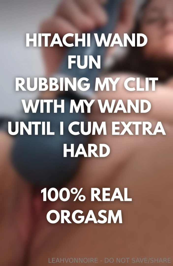 Hitachi wand fun rubbing my clit with my wand until i cum extra hard 