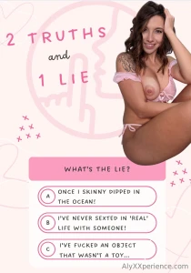 Two truths tues which of these three statements about me is the lie