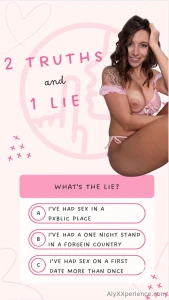 Two truths tues two of these statements about me are true but can you