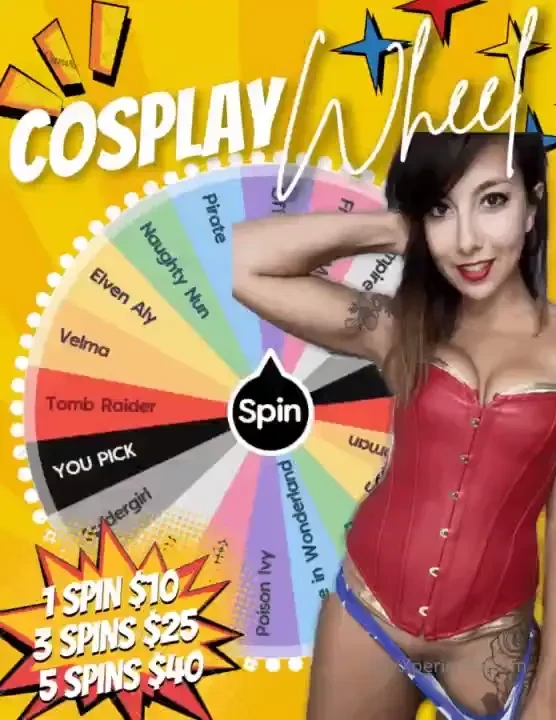 Fun friday cosplay wheel swipe right to see the wheel in entirety and part 1 