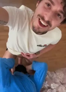 Two points of view when mouthfucking my new buddy