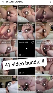 Dive into my 41 video bundle of intense dildo play where i stretch my part 1