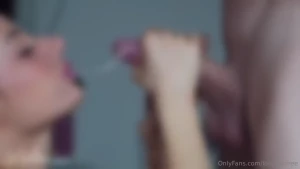 The video with my subscriber incredible blowjob full drool deep