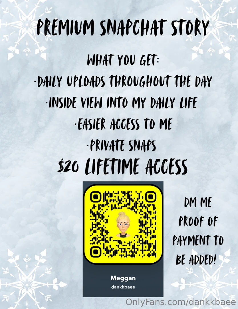 Cum have fun but i won t add until proof of payment with snap name is 