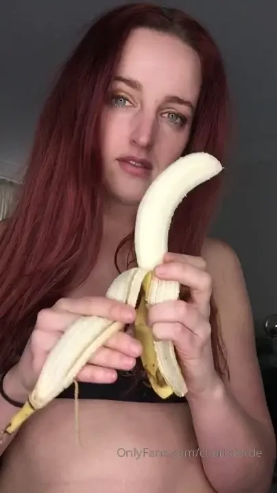 Morning snack watch me chow down on this banana literally 