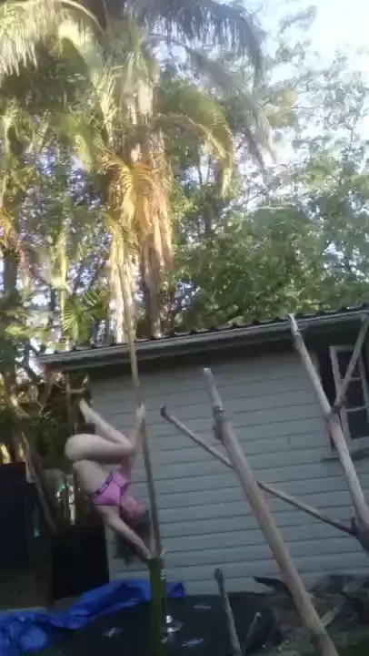 My kind of strength training just hanging literally polechick 
