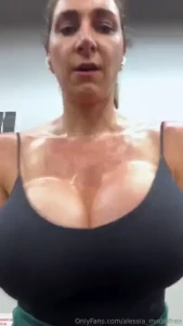 Extra sweaty at the gym for cardio