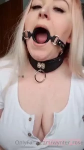 I treated myself to yet another new gag i fucking love being gagged