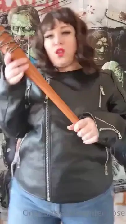 Lucille is thirsty i had so much fun being negan for a day here s a 