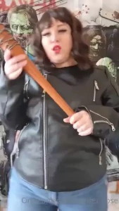 Lucille is thirsty i had so much fun being negan for a day here s a