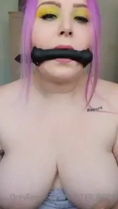 Gag drool amp big tits