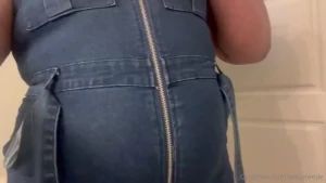 Tight blue jumpsuit