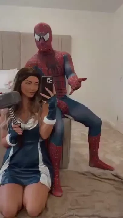 Brand new mighty thor and spider-man bj facial whilst on mission with 
