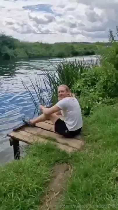 I came across this gentleman relaxing by the river i asked if he would 