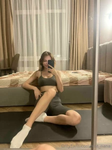 Naked warm-up with me can you help me stretch