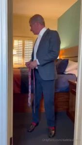 David undresses