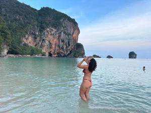 Splashing at the beach feeling naughty under the sun with bikini or part 1