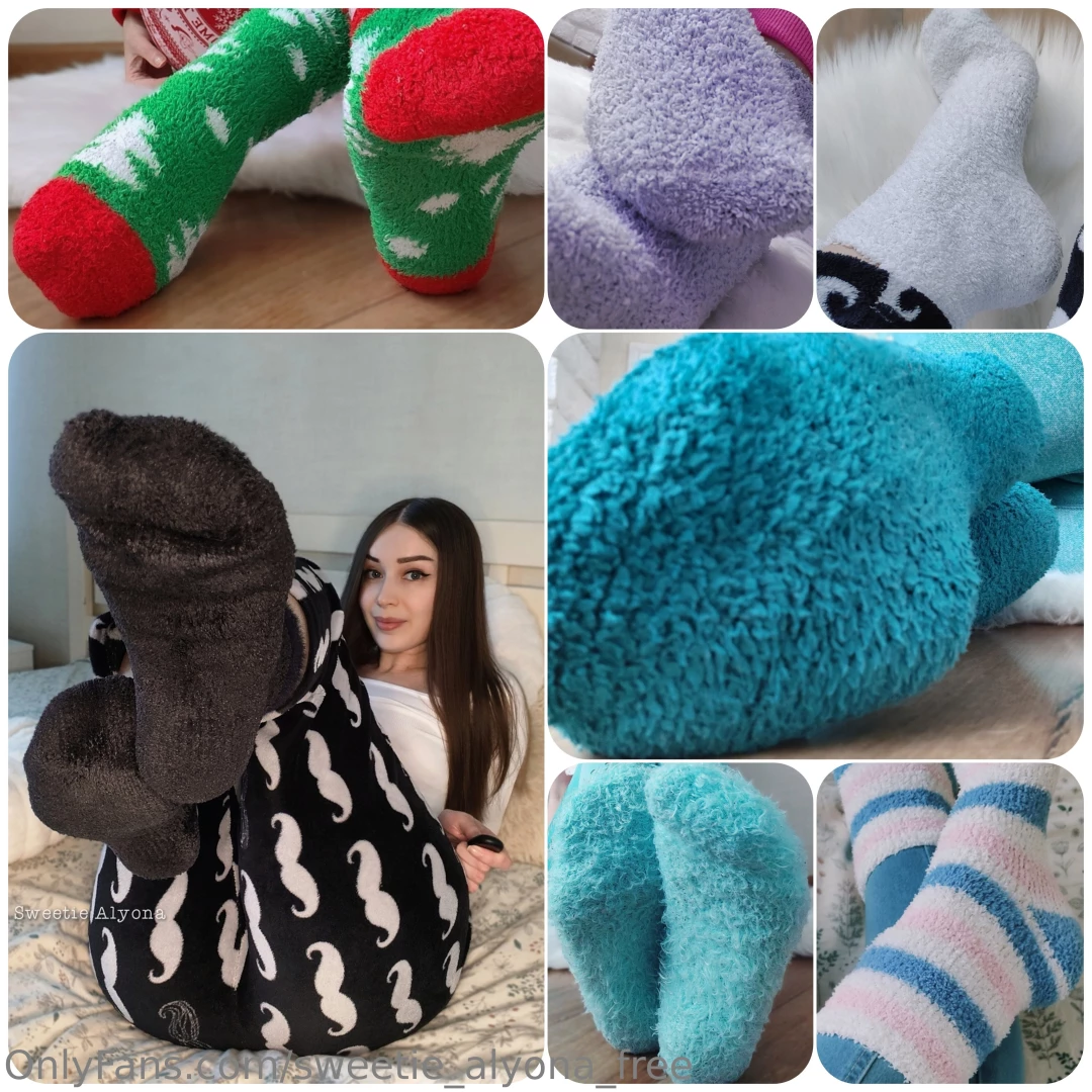 Fuzzy socks set number 3 mint emerald black white striped and 