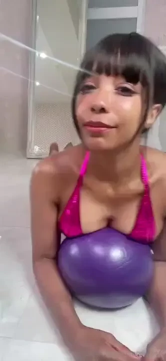 Dm good morning this one was fun i inflate an excercise ball and roll 
