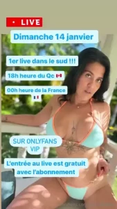 Premier live dans le sud quand 14 fevrier 18h heure du quebec 00 heure