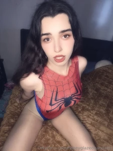 Watch me squirm and moan in my super hot spider-man suit this lil part 3