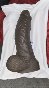 Send a tip if you think i can get this 13 inch bbc dildo inside me if part 1