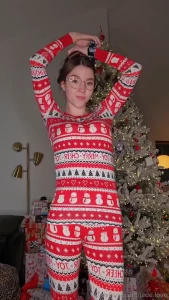 Feeling cute in my christmas pajamas part 1