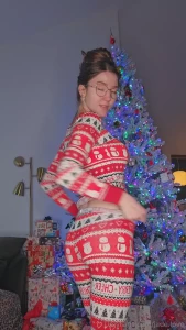 Feeling cute in my christmas pajamas part 2