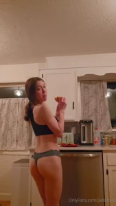 Eating a midnight snack and having a little dance party in the kitchen