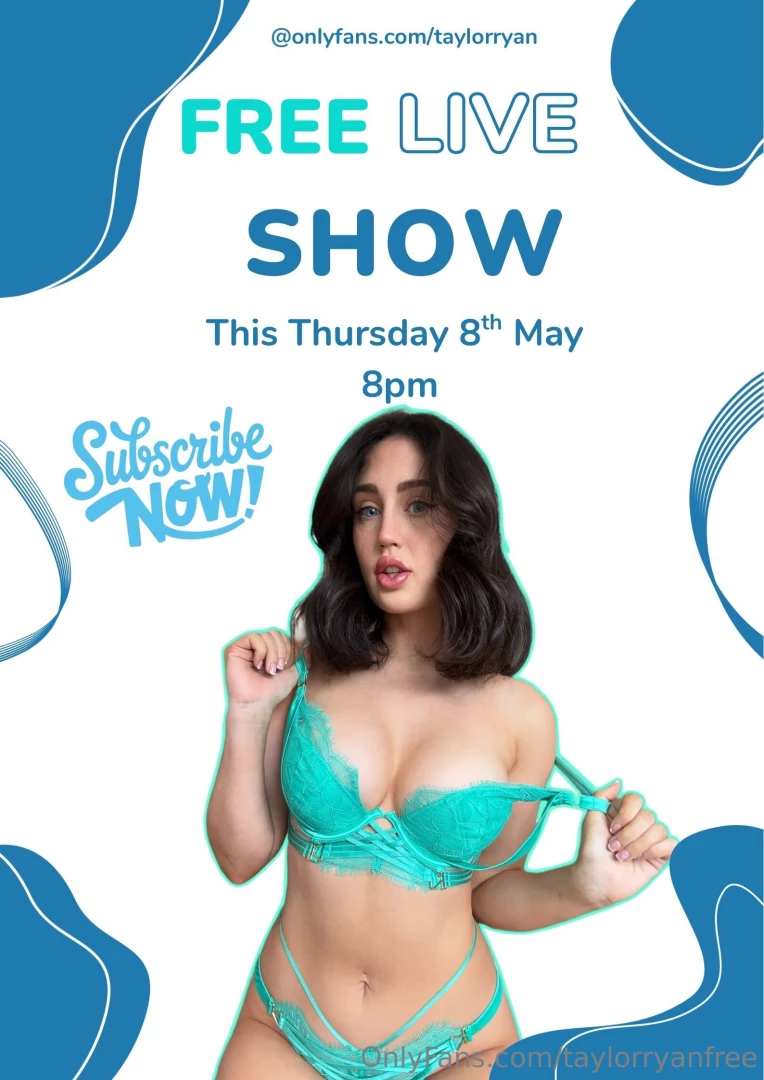 Live show on taylorryan free this thursday 8pm join for the free live 