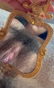 The prettiest mirror for the prettiest hairy pussy part 1