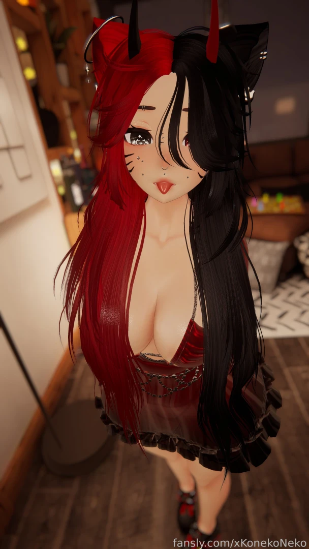 Meow meow 3 vrchat vr anime succubus vtuber lewdtuber fyp 
