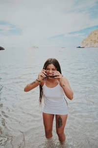 White dress wet vibes and endless smiles