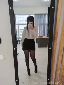 Office lady fyp cosplay office skirt legs tights