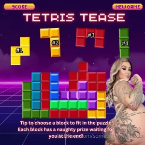 Slutty tetris tip to pick a block to fit in the puzzle each block has