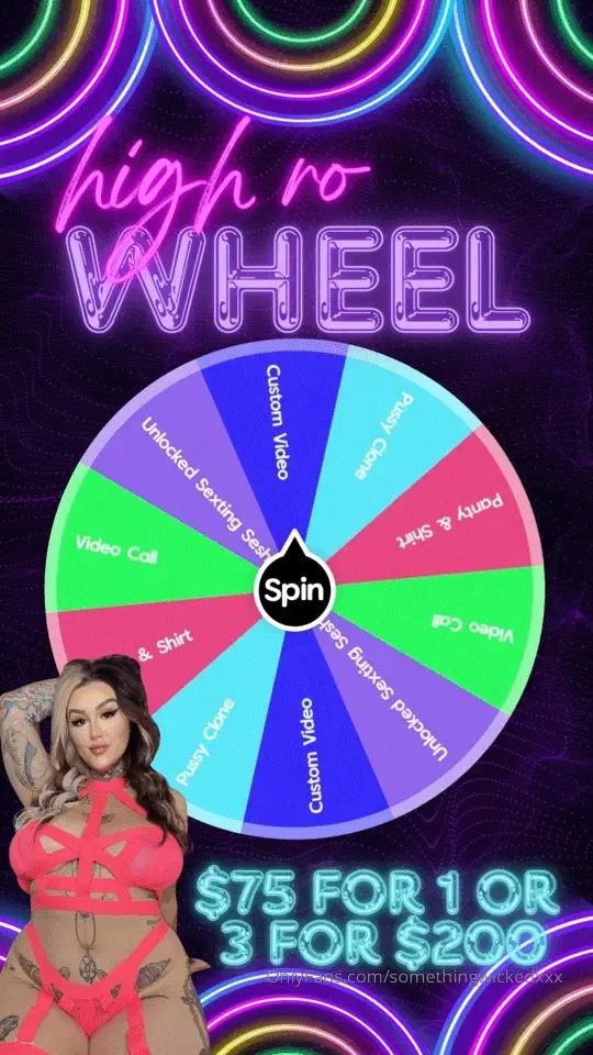 High roller wheel this wheel is for my high rollers big prizes and an 