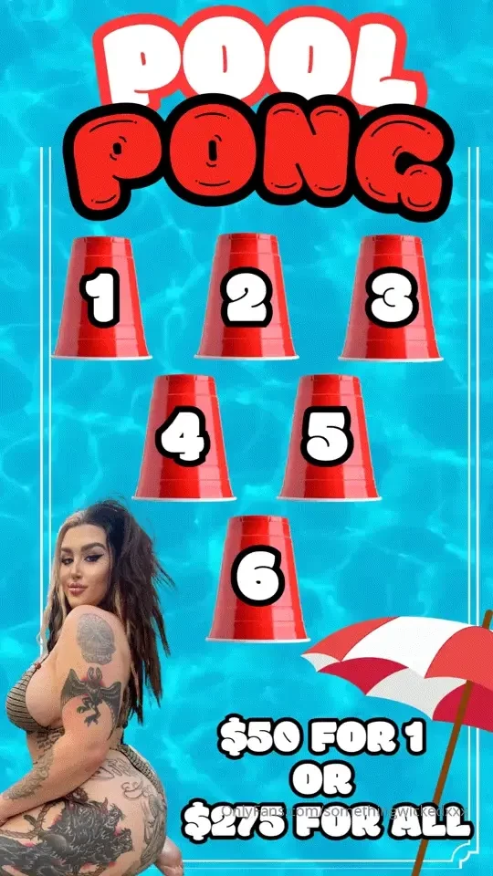 Pool pong tip amp pick a cup by number or tip for them all prizes up 