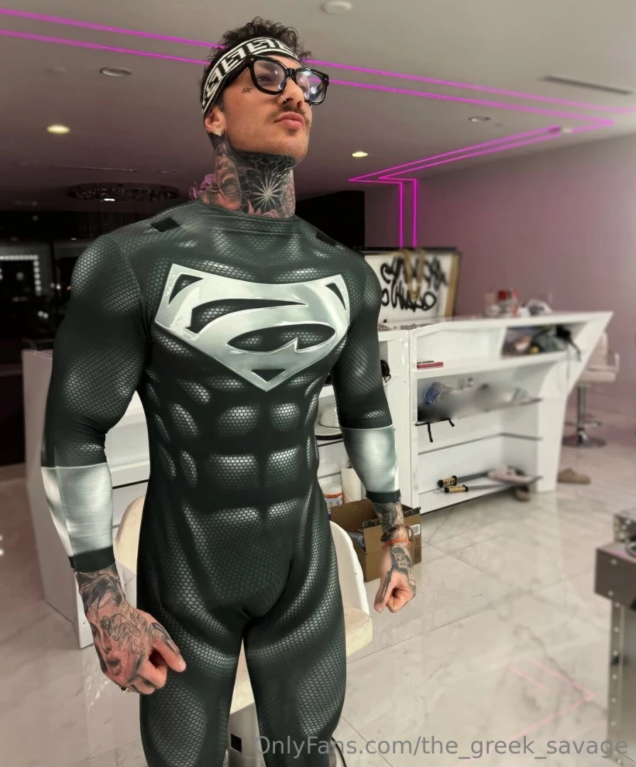 Idk what s more dangerous me in my super suit or my large cock 