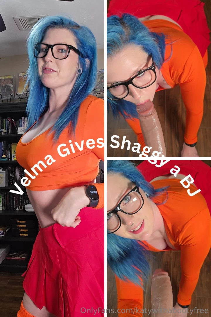 Velma gives shaggy the best bj he has every had 