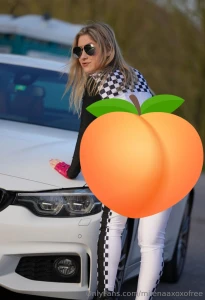 And what do you think if me as a pit girl bending over on the car like