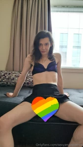 Is purple my colour do you want to see what under my skirt https