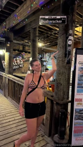 Had a blast partying what do you think of my outfit easy to flash all part 1