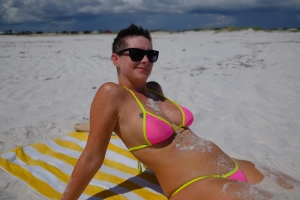 See through pink bikini at the beach oh my see more at rvbabe part 1