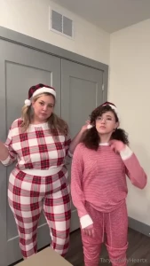 Just two silly gooses before they shot some not-so-silly spicy pics