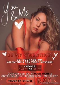 Want your own personalized valentine from me delivered to your inbox