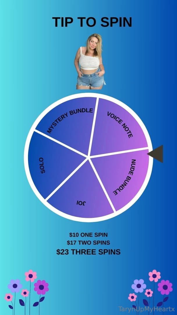 Don t forget about the tip-to-spin deal tip to see your spins in your 