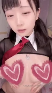 Massaging my titties with lotion they are bouncing so well