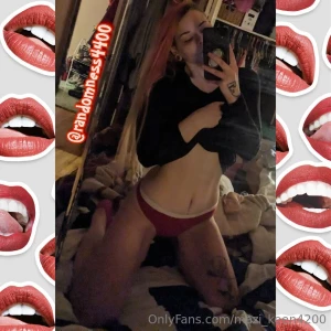 Naughty little thing red looks good on me don t ya think